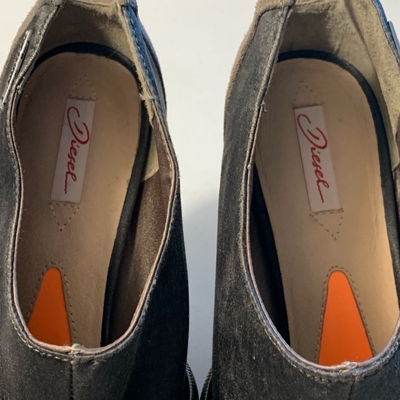 Diesel Open Toe Satin & Suede Bootie Heels 38 (8) - Picture 4 of 9